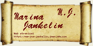 Marina Jankelin vizit kartica